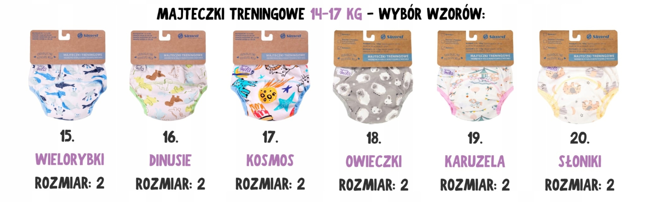 Majtki Treningowe Majteczki Pieluchy Nocnika 12 14 Lub 14 17 Kg Wybor 3szt Marka Simed