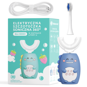 Szczoteczka Soniczna 360 Dla Dzieci 360 U Shape 2w1 Niebieska 3