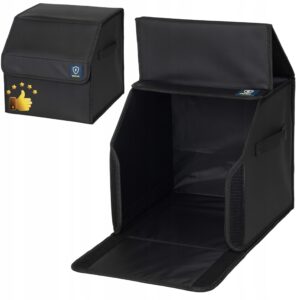Organizer Do Samochodu Skorzany Latwe Czyszczenie Czarne Elegancki Premium 07