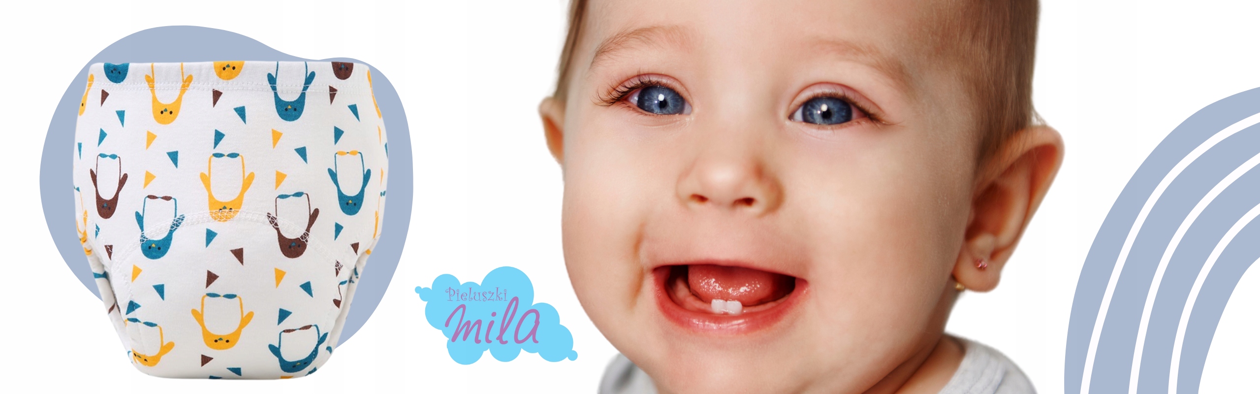 Majtki Treningowe Pieluchy Do Nauki Nocnika 14 17 Kg 100 Bawelna Pingwiny Rozmiar 14 17 Kg