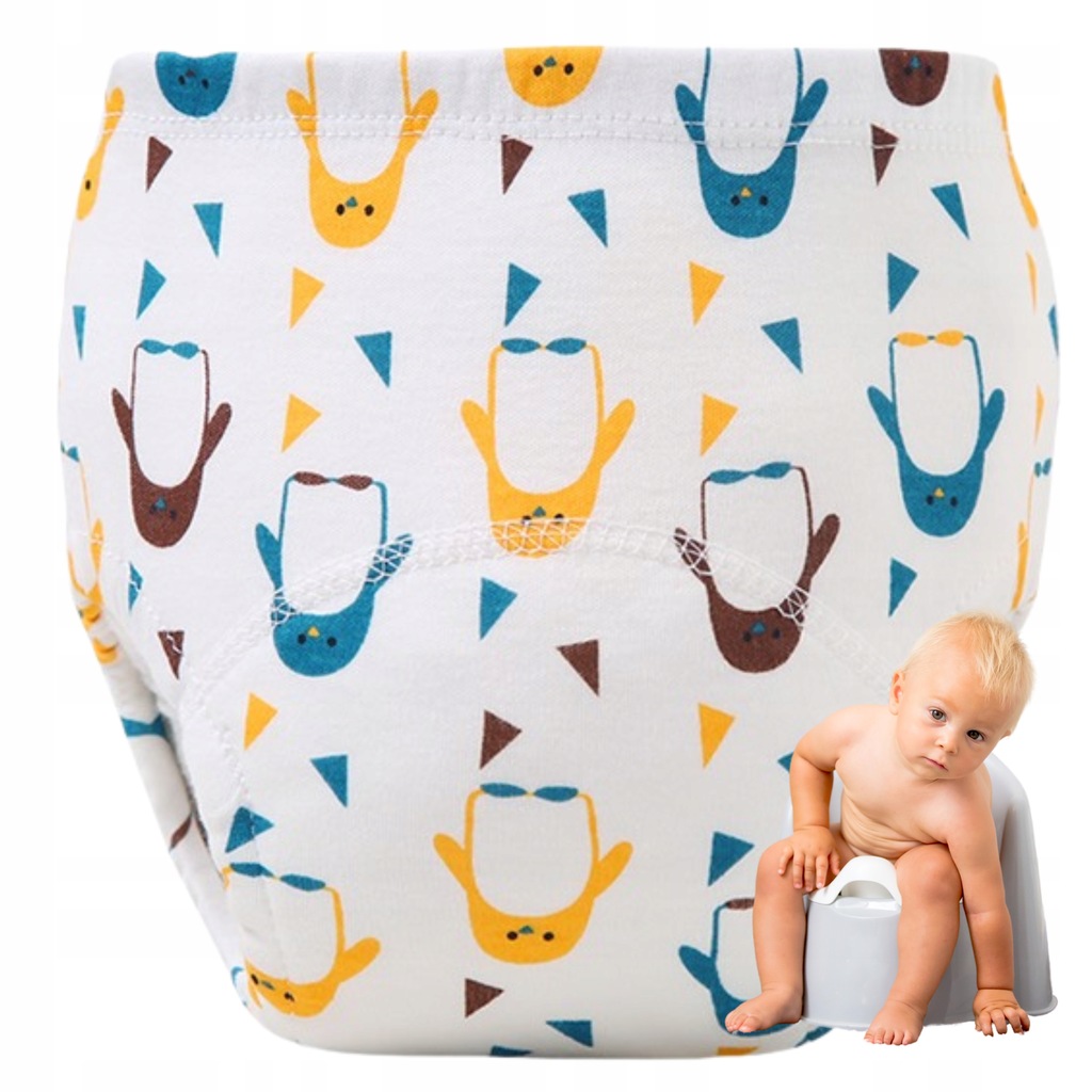 Majtki Treningowe Pieluchy Do Nauki Nocnika 14 17 Kg 100 Bawelna Pingwiny