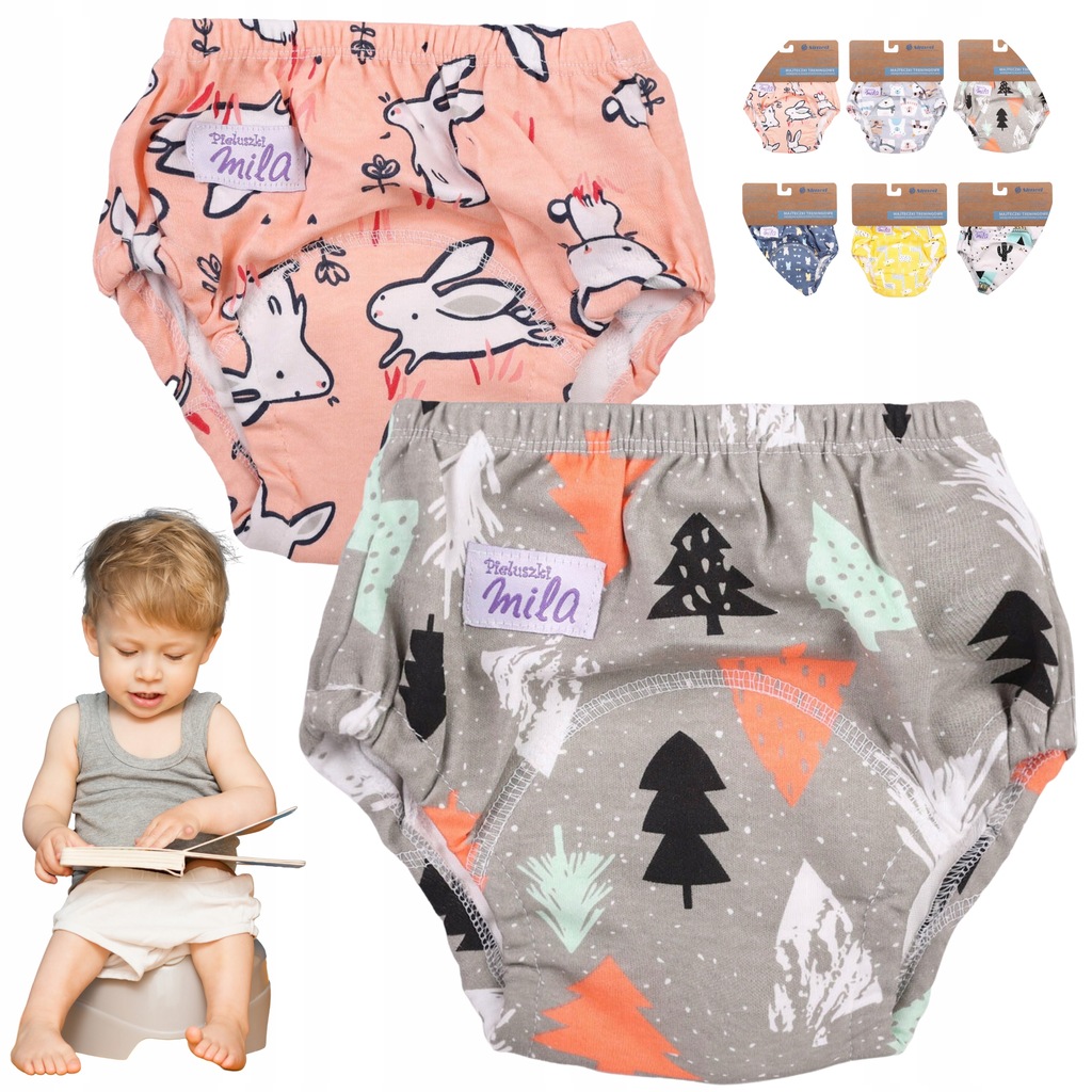 Majtki Treningowe Majteczki Bawelniane 12 14kg 2 Szt Premium Kroliczki