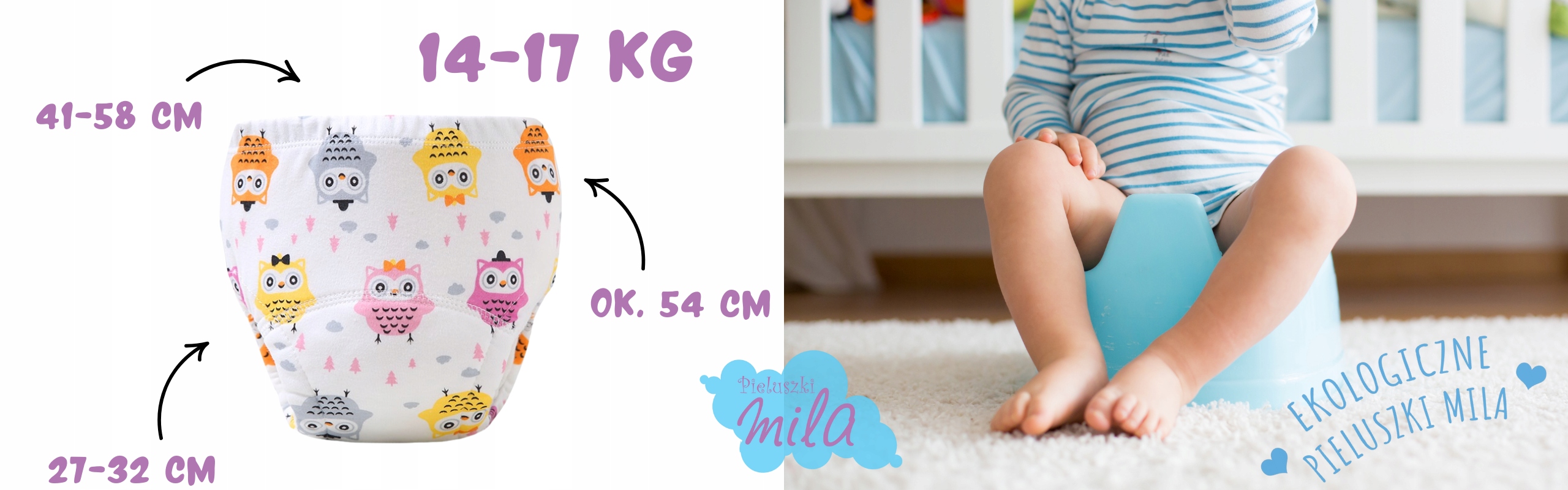 Treningowe Majtki Do Nauki Nocnikowania 14 17 Kg 100 Bawelna Sowa Kod Producenta Sowki